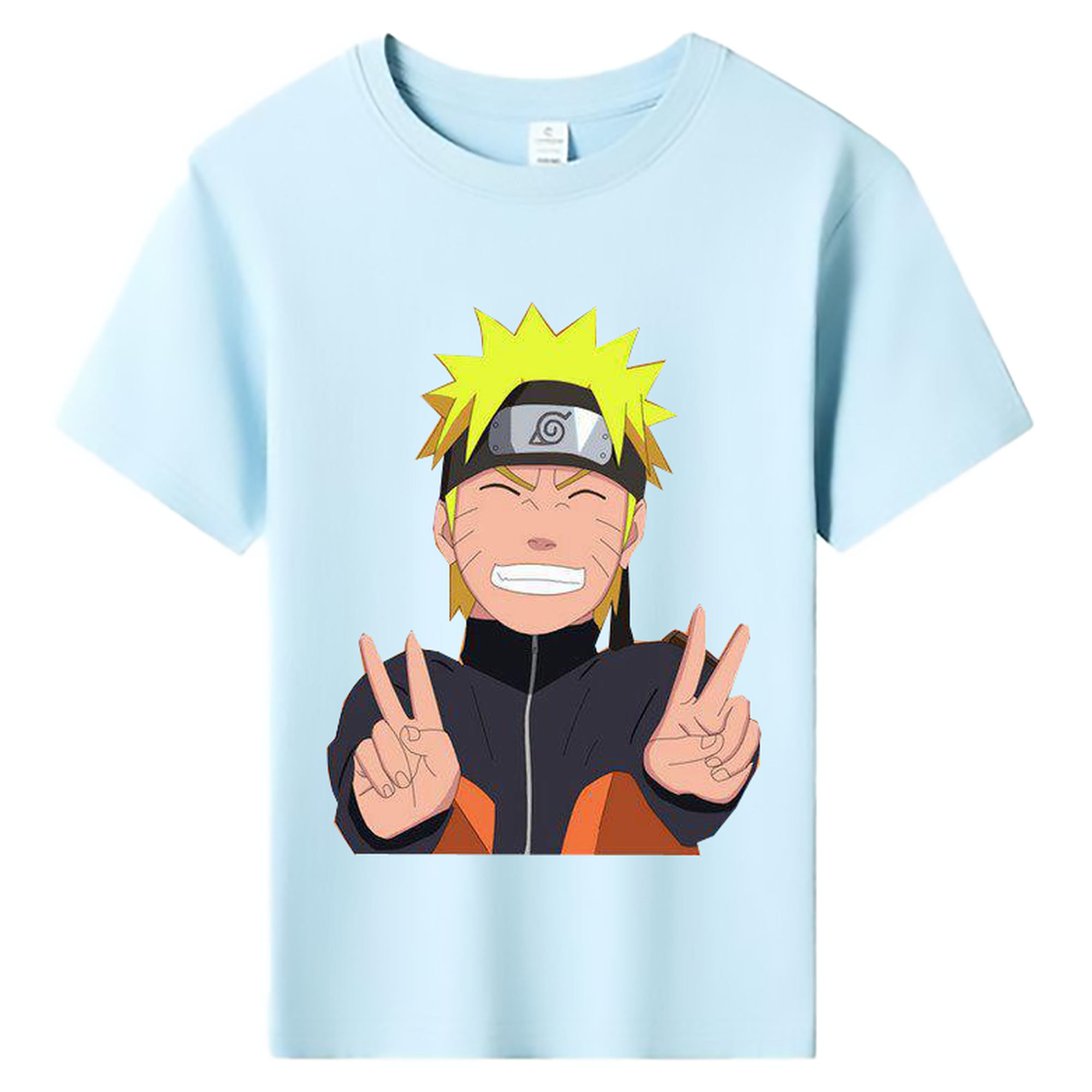 （画像用） NARUTO -ナルト- うずまき ナルト Uzumaki Naruto 綿100％キッズTシャツ（フロントプリント）